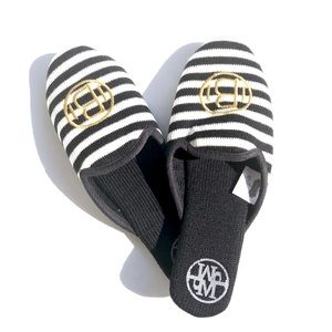 NIB “B” monogram slippers